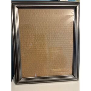 Silver Tone Metal Picture Frame Tabletop or Wall Mount 8x10 Photo Display